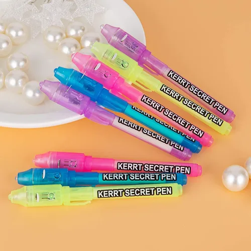 Miniatura 6 de 30 bolígrafos de tinta invisible con luz UV, bolígrafos espía con mensaje secreto, marcadores de tinta invisible mágica, recuerdos de fiesta