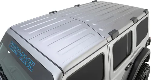 Miniatura 3 de Rhino-Rack Jeep Wrangler JL Unlimited 4 puertas duro interno estructural portaequipajes/sistema de montaje de 3 bases de columna vertebral desnuda