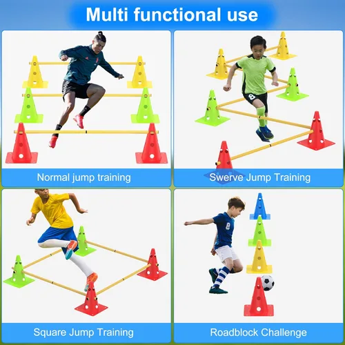 Miniatura 2 de Conos de entrenamiento de fútbol, conos de fútbol de agilidad, para interiores y exteriores y eventos festivos, conos de agilidad con 5 bastones