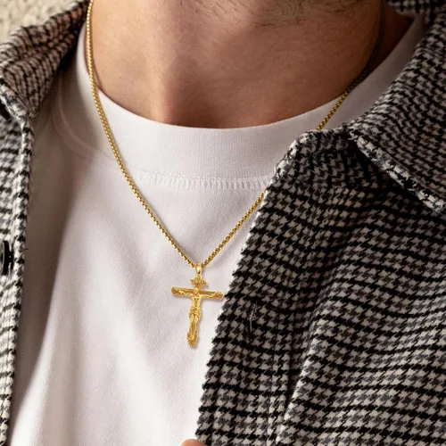 Miniatura 246 de Collar de plata de ley 925 con medalla de San Patrón, colgante de protección católica, amuleto, joyería religiosa para hombres y mujeres