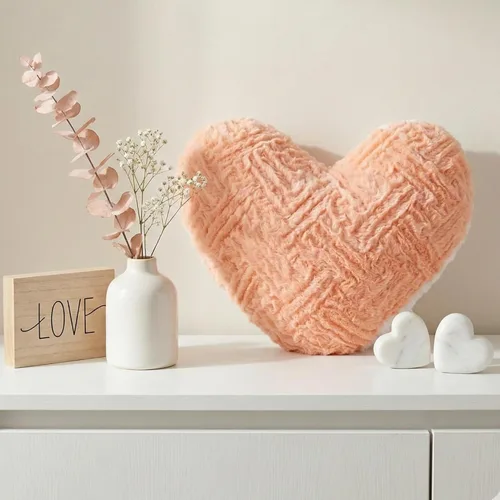 Miniatura 11 de DaDa Bedding Almohada de piel sintética con forma de corazón de ensueño hecha a mano, cojín de lujo verde esmeralda de la suerte con inserto cosido