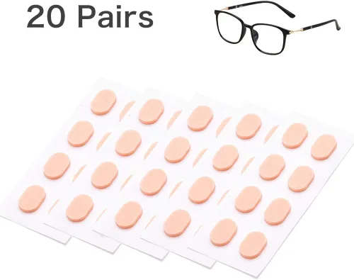 Miniatura 2 de 20 pares de almohadillas de nariz de espuma suave, autoadhesivas, antideslizantes, almohadillas de nariz para gafas (color de piel/0.059 in)