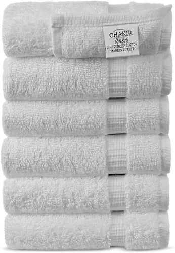 Miniatura 73 de Chakir Turkish Linens - Toallas turcas de 100% algodón, suaves y absorbentes (4 paños, color gris)