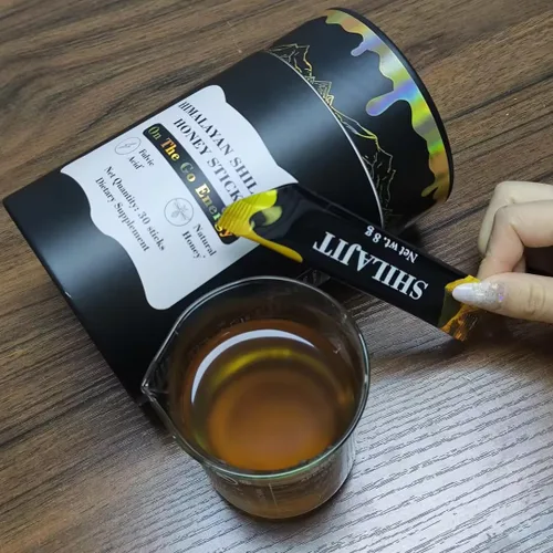 Miniatura 6 de Palitos de miel Shilajit pura del Himalaya para hombres y mujeres Más de 85 oligominerales y 75% más de ácido fúlvico Azafrán orgánico y miel