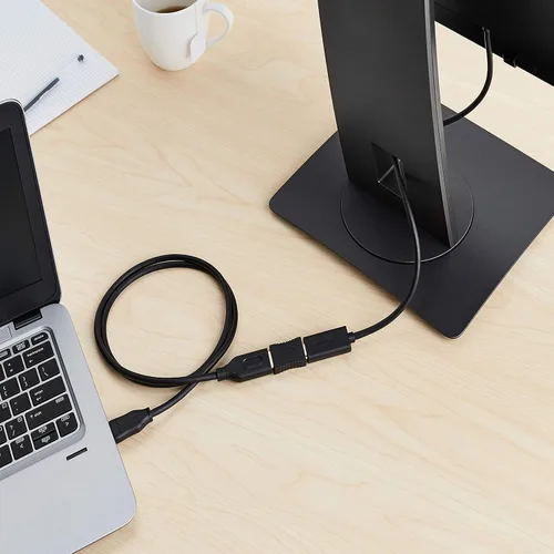 Miniatura 5 de Amazon Basics Adaptador acoplador HDMI hembra a hembra (paquete de 2), 29 x 22mm, negro
