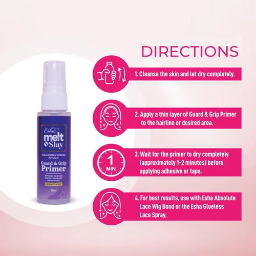 Miniatura 7 de Esha Melt N Slay Guard & Grip Primer - Colágeno, aceite de fruta de oliva, infusión de vitamina E - Mejora y protege tu piel - Mejora la adherencia