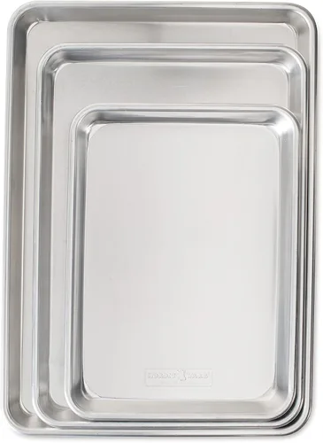 Miniatura 2 de Nordic Ware Baker's Delight Set de 3 piezas + molde comercial de aluminio natural Nordic Ware para muffins, 12 tazas