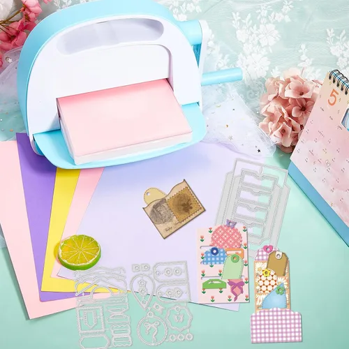 Miniatura 7 de GLOBLELAND Troqueles de Corte de Fondo de Etiqueta de Bolsillo 3D para Hacer Tarjetas Troquel de Corte de Marco de Sobre con Ranura para Álbum