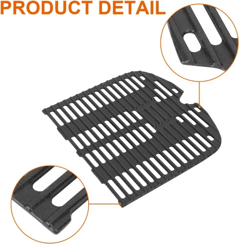 Miniatura 2 de DELSbbq Parrilla de hierro fundido y parrilla de cocción para Weber Traveler Portable 9010001 9020001 9030001 9013001 Parrilla de gas, piezas