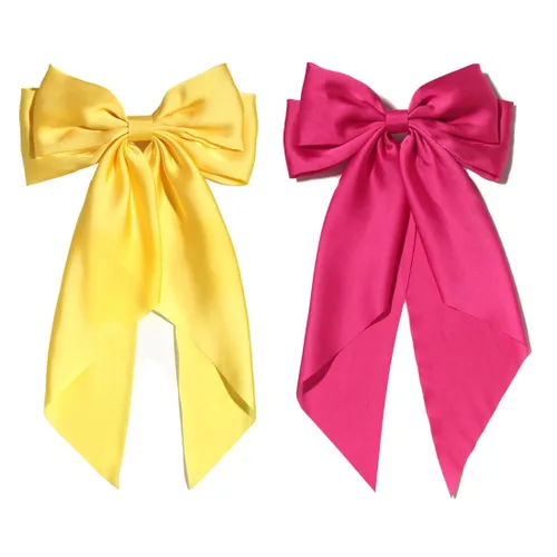 Miniatura 12 de SUSULU Pinzas para el cabello con lazo de cinta negra con cola larga, horquillas para fiestas y accesorios para mujeres y niñas, 2