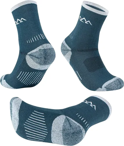 Miniatura 4 de innotree Paquete de 3 calcetines de senderismo de lana merino para hombre, calcetines de senderismo acolchados micro Crew para senderismo que