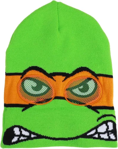 Miniatura 4 de Bioworld TMNT Rolldown Mikey - Gorro de malla para adultos, color verde, Verde