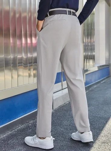 Miniatura 2 de JMIERR Pantalones de golf para hombre, elásticos, ajustados, para correr, viajes, trabajo, pantalones de vestir chinos para hombre