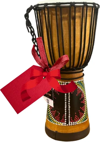 Miniatura 9 de Tambores Djembe Drum Djembe es un tambor de copa cubierto de piel de cabra con cuerda, tocado por manos estilo África occidental (4x8) Diseñado