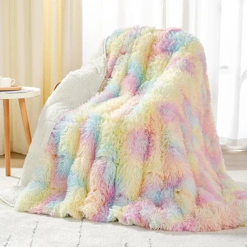 Miniatura 11 de Uttermara Manta con Peso de Piel Sintética Peluda Tamaño Queen, 15 libras, Pelo Largo, Manta de Cama Sherpa Suave y Esponjosa para Adultos, Manta
