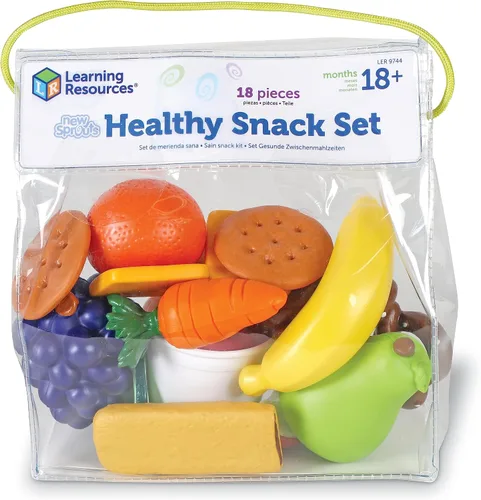 Miniatura 4 de Learning Resources New Sprouts Set de bocadillos saludables - 18 piezas, a partir de 18 meses, juguetes de simulación de alimentos para niños