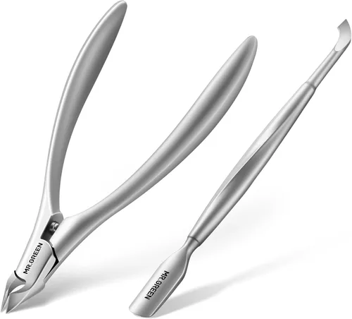 MR.GREEN Pinzas para Cutículas Innovadoras Tijeras para Cutículas con Resorte Integrado, Cortador de Piel Muerta, Herramienta de Belleza para