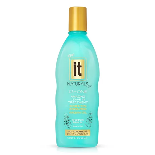 Increíble tratamiento para el cabello sin enjuague 12 en uno, impregnado con queratina y aceite de argán para un cabello suave y sedoso y brillo