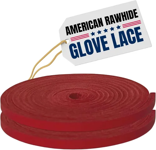 Miniatura 30 de Covey Sports Kit de encaje de guante de béisbol de alta calidad, cuero crudo americano auténtico, cordones de 72 pulgadas para reparación y relación