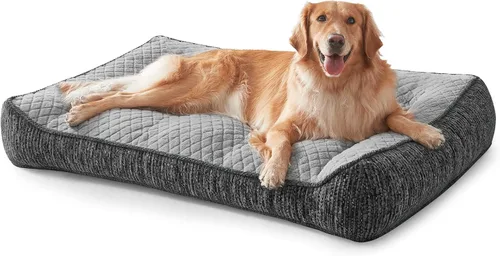 Miniatura 19 de JOEJOY Camas ortopédicas XL para perros de tamaño grande, extra gruesas, con apoyo y laterales, sofá cama ultrasuave para perros grandes, color Beige