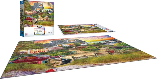 Miniatura 3 de RoseArt - My Happy Place - Seaside Hill - Rompecabezas de 1000 piezas para adultos