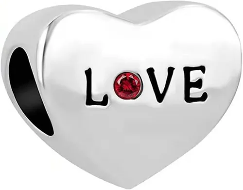 Miniatura 2 de KunBead Dijes de cuentas de corazón para autismo compatibles con pulseras Pandora, Cobre, vidrio