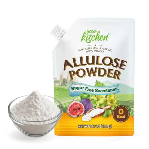 Your Kitchen Azúcar en polvo de alulosa cetogénica, 99.9% edulcorante de alulosa, sustituto natural del azúcar, sin gluten, vegano, sin eritritol,