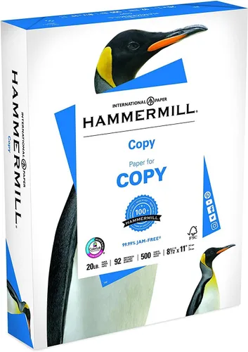 Miniatura 10 de Hammermill Papel para impresora, papel de copia de 20 libras, 8.5 x 11 pulgadas, 1 paquete pequeño (400 hojas), brillo 92, fabricado en los Estados