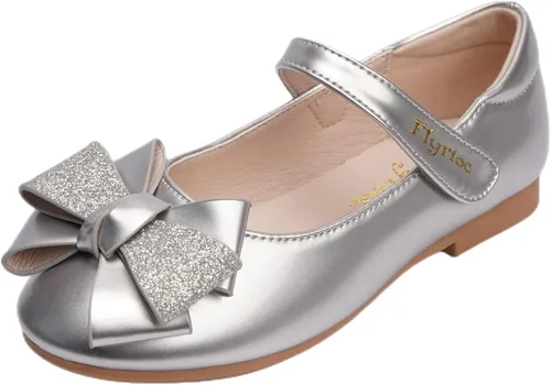 Flyrioc Sandalias de tacón para niña pequeña, zapatos de vestir de ballet (niño pequeñoniño grande)