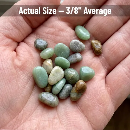 Miniatura 4 de Midwest Hearth - Piedras decorativas de jade para plantas y bonsái, piedras naturales pulidas, tamaño de 3/8 pulgadas (bolsa de 2 libras)