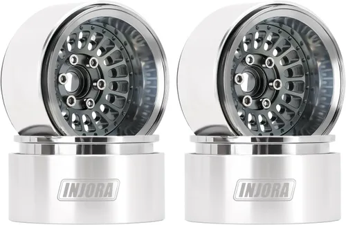 Miniatura 8 de INJORA 1.9" Beadlock Llanta de rueda compensada -0.394 in Rueda de aluminio para SCX10 Pro TRX4 VS4-10 Gen8 1/10 RC Crawler Car (bronce)