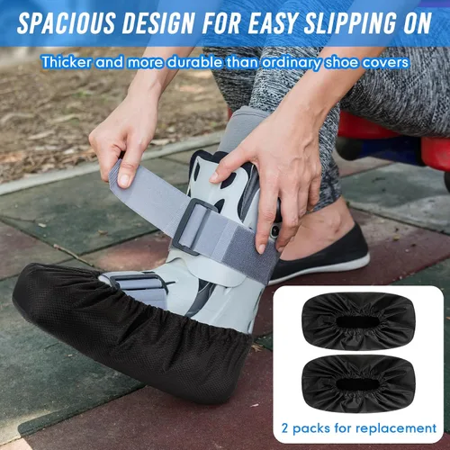 Miniatura 5 de Shyyween 2 piezas de fundas para botas de caminar Air Cam para fracturas médicas, fundas impermeables para botas de yeso, fundas para zapatos