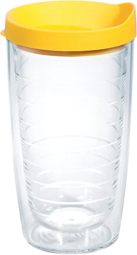 Miniatura 75 de Taza de viaje Tervis de doble pared transparente y colorida con tapa fabricada en Estados Unidos mantiene las bebidas frías y calientes, 24 onzas