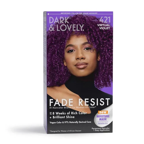 Miniatura 34 de SoftSheen-Carson Dark and Lovely Fade Resist - Tinte permanente y acondicionador para el cabello, de color intenso, azul medianoche 382