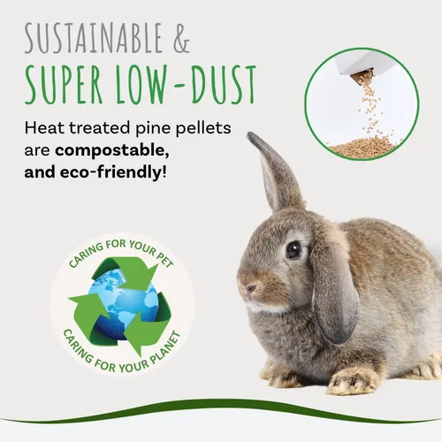 Miniatura 5 de Small Pet Select Ropa de cama de pellets de pino de 8 libras, pellets de arena para conejos, cobayas, hámster, conejo y otros animales pequeños