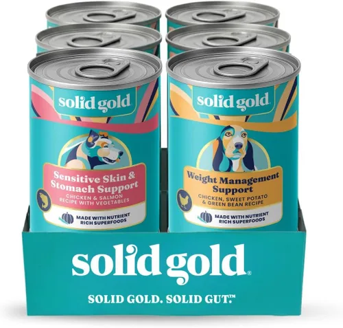 Miniatura 21 de Solid Gold Alimento húmedo para perros con alto contenido de proteínas, ladrando en la luna, sin granos con carne de res real, lata de 6