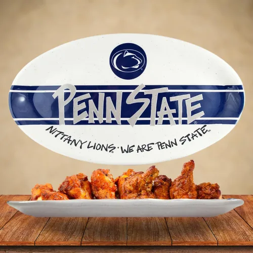 Miniatura 2 de Magnolia Lane Penn State Nittany Lions - Plato ovalado de melamina de alta resistencia de 12 pulgadas para fiesta en estacionamiento, barbacoas