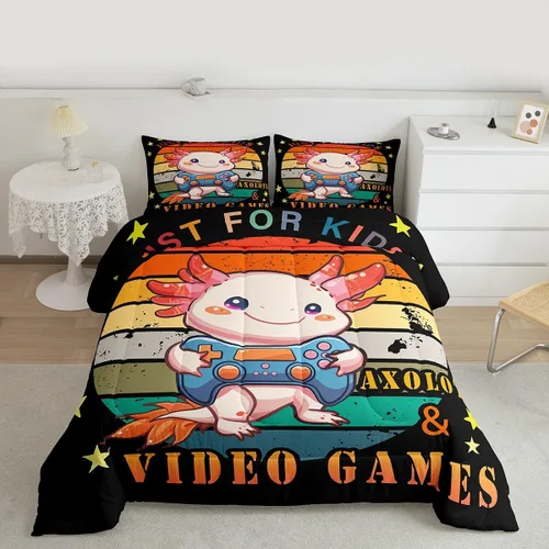 Miniatura 54 de Juego de edredón de cielo estrellado, tamaño King, juego de ropa de cama con estrellas y galaxias para niños y niñas, edredón de plumón del espacio