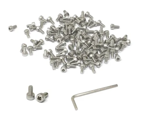 Miniatura 33 de iexcell 25 piezas M4 x 60/65/70/75/3.150 in paso de rosca 0.028 in acero inoxidable 304 cabeza hexagonal Tornillos Tornillos surtido Kit