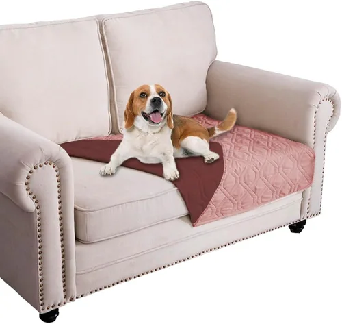 Miniatura 116 de Ameritex Funda Impermeable para Cama de Perro Manta para Mascotas para Muebles Cama Sillón Sofá Reversible Azul marino+azul piedra
