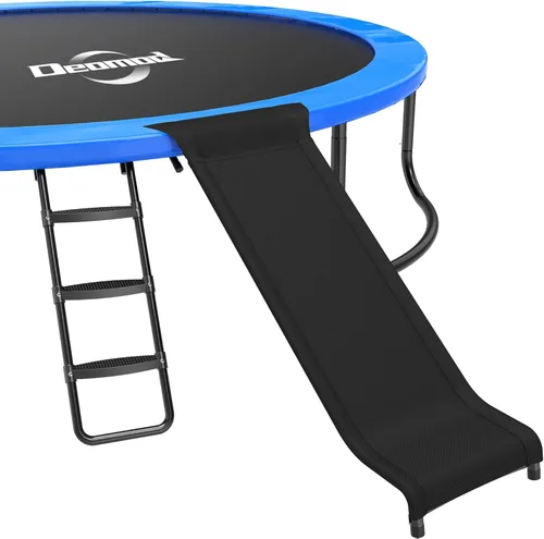 Kit de diapositivas de escalera de trampolín, escalera universal de 3 escalones y tobogán amortiguador, escaleras universales para trampolín para