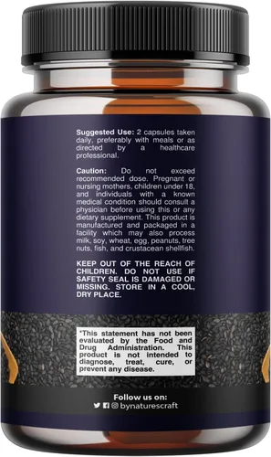 Miniatura 2 de Cápsulas de aceite de semilla negra prensada en frío, cápsulas de aceite de semilla de comino negro vegano Nigella Sativa con Omega 3 6 9