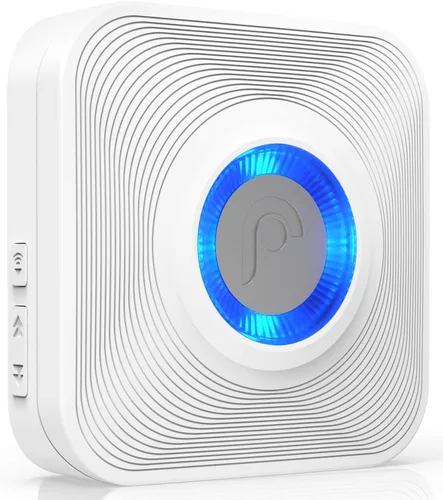 Miniatura 17 de Fosmon WaveLink - Timbre de puerta inalámbrico con rango de 500 pies, 58 melodías, 5 niveles de volumen e indicadores LED para hogar