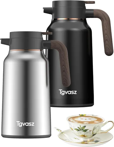 Miniatura 25 de Garrafas de 34 onzas para líquidos calientes, acero inoxidable aislado al vacío jarras de café térmicas para mantener caliente, dispensador de café