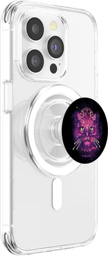 Miniatura 3 de Marvel Capitán Marvel - PopSockets MagSafe PopGrip de ganso galáctico morado para iPhone