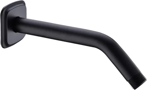 Miniatura 11 de TRUSTMI Brazo de ducha en ángulo con brida montado en la pared, tubo de extensión de repuesto curvado de 9 pulgadas para cabezal de ducha fijo