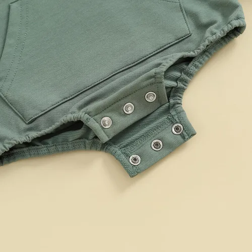 Miniatura 6 de Ropa de otoño para bebé, niño, niña, sudadera con capucha, mameluco liso de manga larga, ropa de invierno