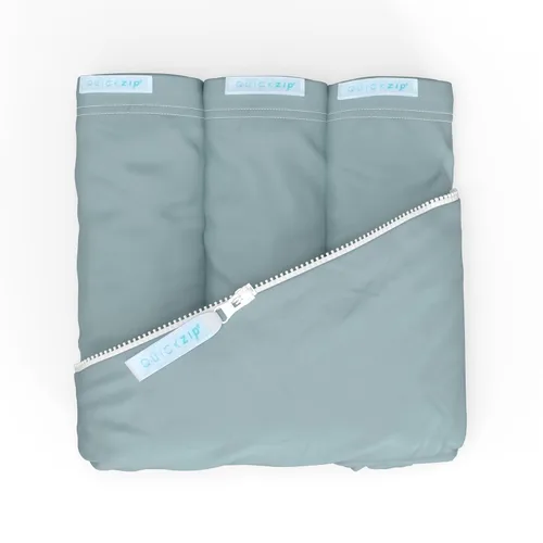 Miniatura 18 de Conjunto de sábanas para cuna de QuickZip, Gris (Gray Dot)