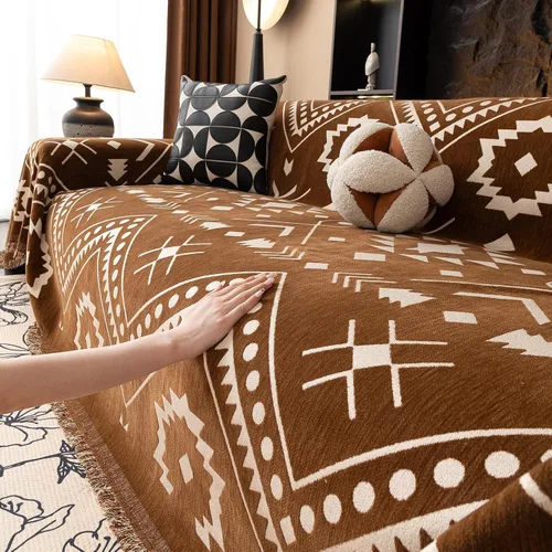 Miniatura 230 de VClife Fundas de sofá bohemio de felpilla para sofá seccional, fundas de sofá suaves y antideslizantes para sofá de 2 cojines, protector de muebles