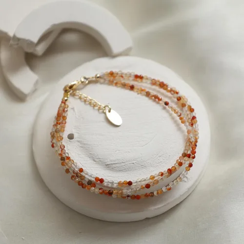 Miniatura 33 de Gempires Natural Multi Strand Beaded Bracelets Lightweight Handmade Gemstone Jewelry Hypoallergenic 8 Inch Gold Plated Stylish Everyday Wear Jewelry